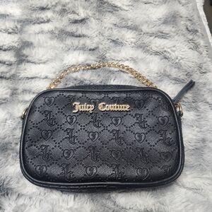 Juicy Couture Black Crossbody Bag with Gold Accents